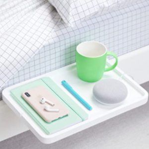 White Bedside Shelf for Dorm Rooms/Bunk Beds